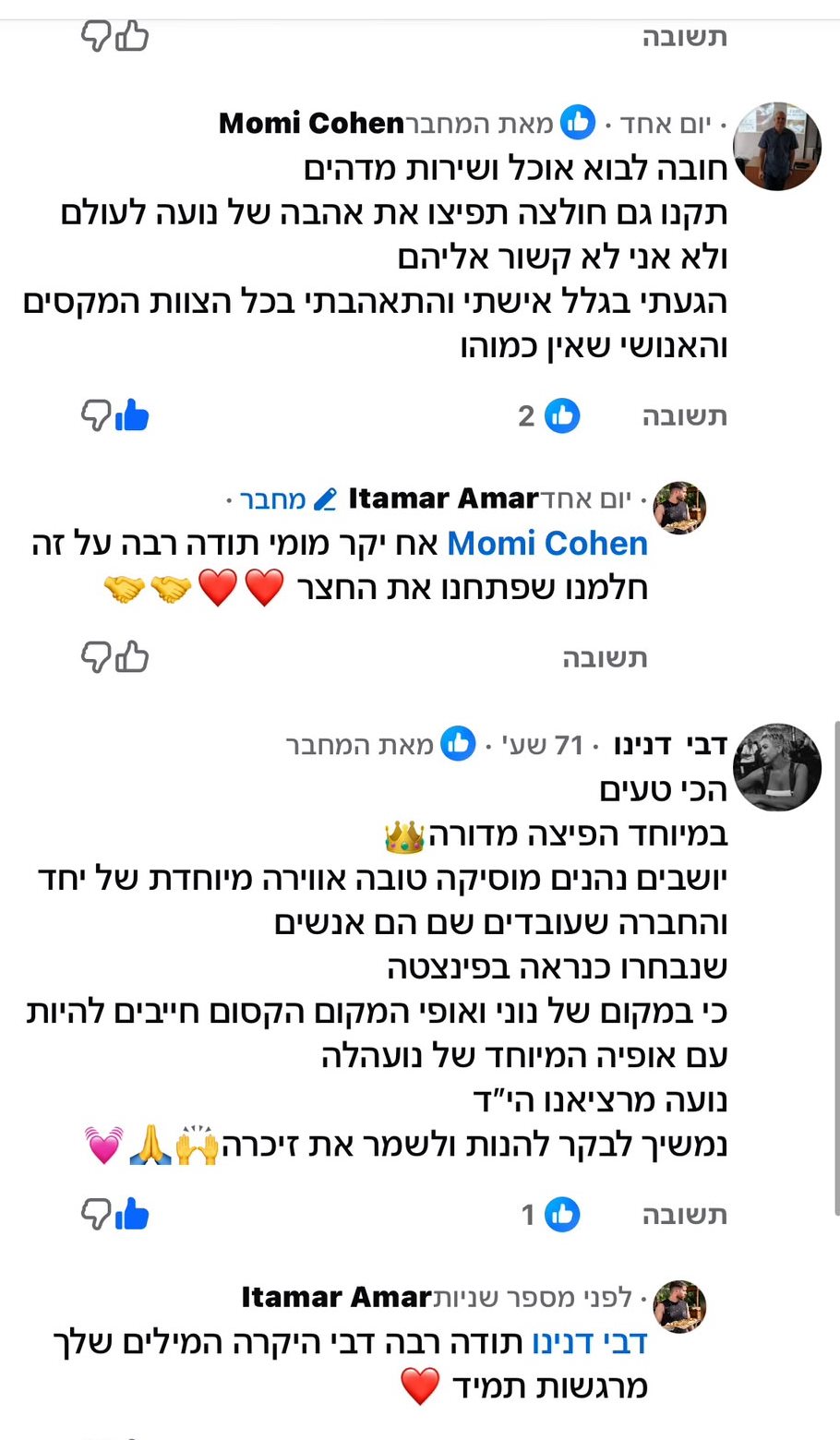 תגובות והמלצות על החצר של נוני